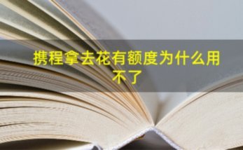 携程“拿去花”额度用不了？解决指南